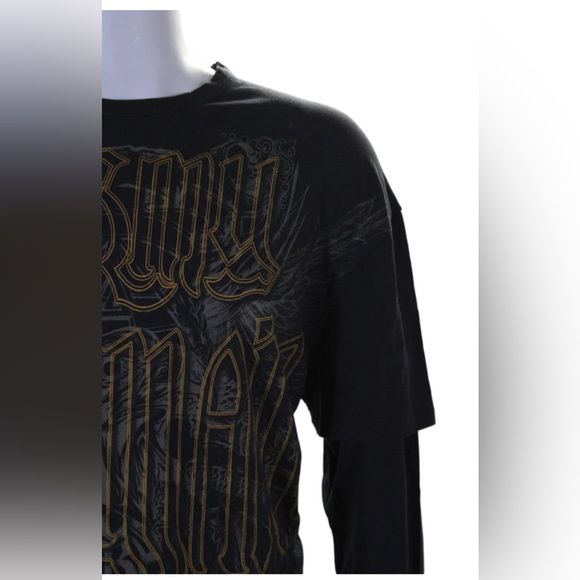 Balmain Men’s Double-Layer Graphic LS Tee - Picture 3 of 8